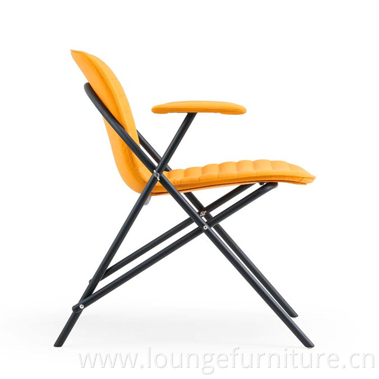 Wholesales Foldable Orange Furniture Portable Living Room Lounge Chair For Waiting Room